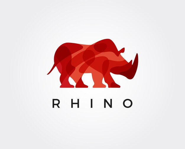 Rhino 방패 보안 로고 템플릿