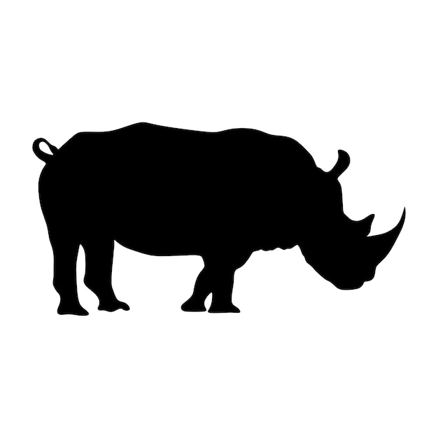 rhino silhouette icon vectorillustration