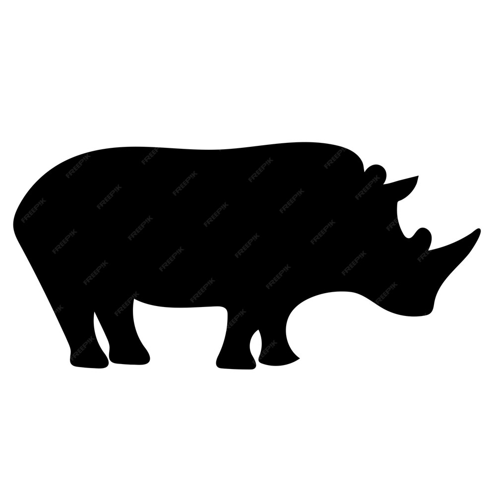 Premium Vector | Rhino silhouette