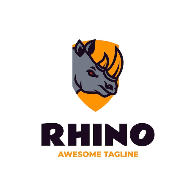 Rhino Simple 마스코트 로고
