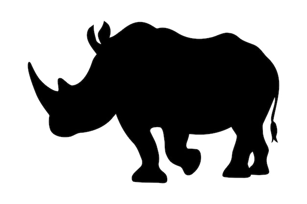 Rhino staande silhouet Vector illustratie