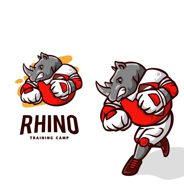 Rhino Training Camp Mascot logo