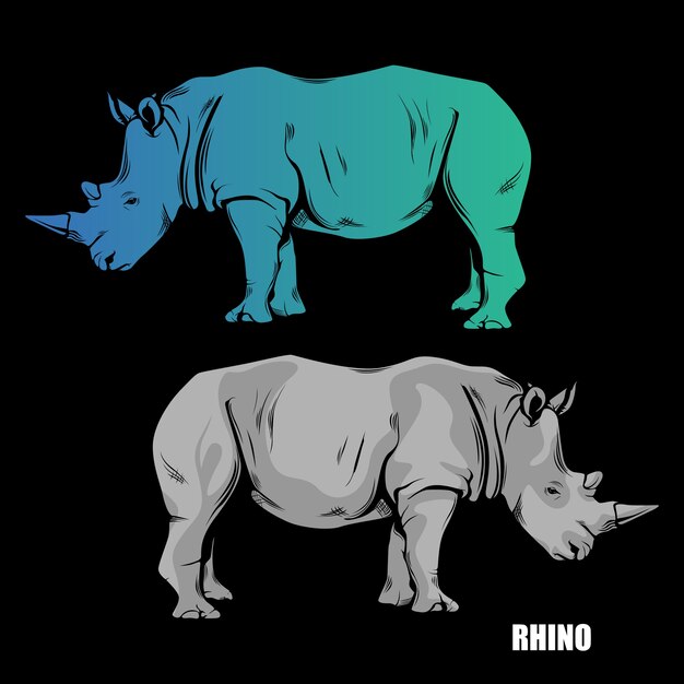 rhino vector illustration