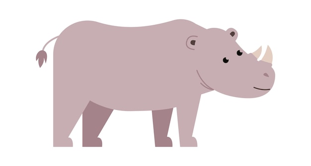 Rhinoceros African animal Vector illustration