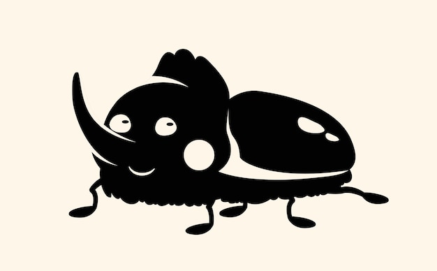 Vector rhinoceros beetle icon