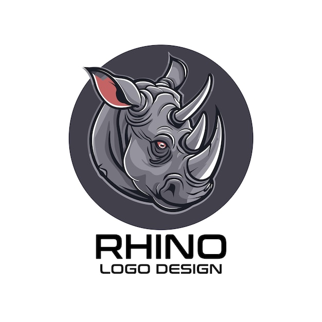 ベクトル rhinoceros カートゥーン ベクトル ロゴデザイン