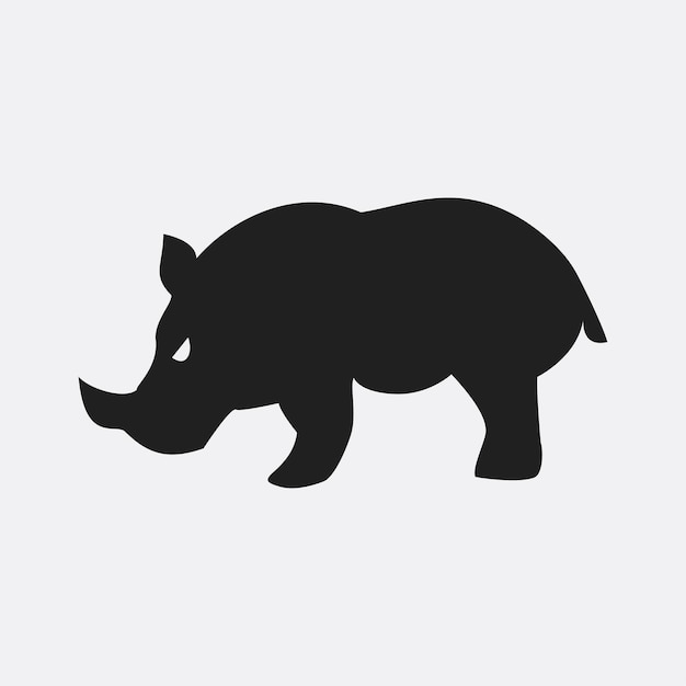 Rhinoceros icon illustration