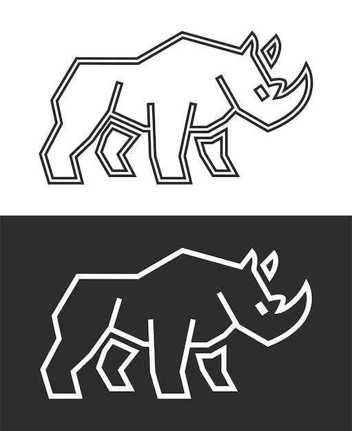 Vector rhinoceros icon isolated vector illustration easy to edit and change