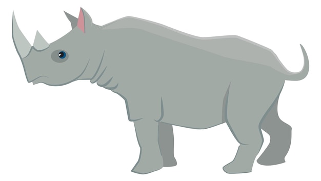 Rhinoceros icon Wild african animal Safari symbol