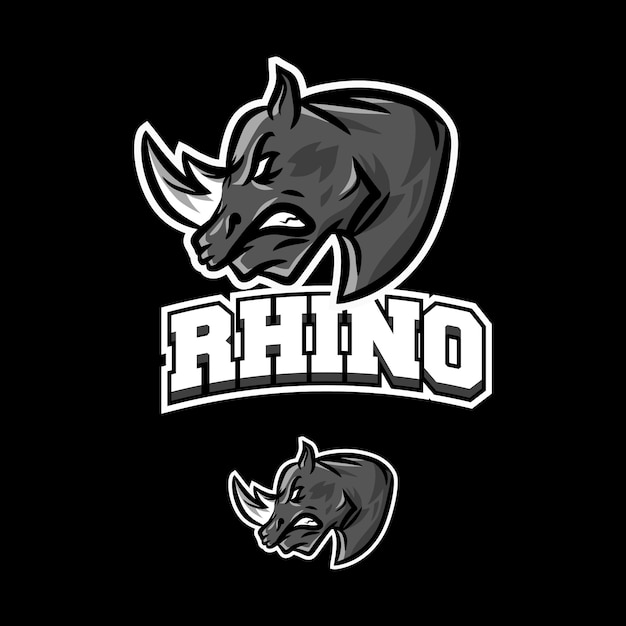 Rhinoceros logo mascot esports gaming