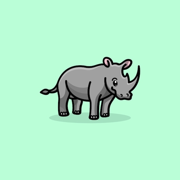 Vector rhinoceros logo