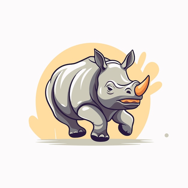 Vector rhinoceros rhinoceros wild animal vector illustration