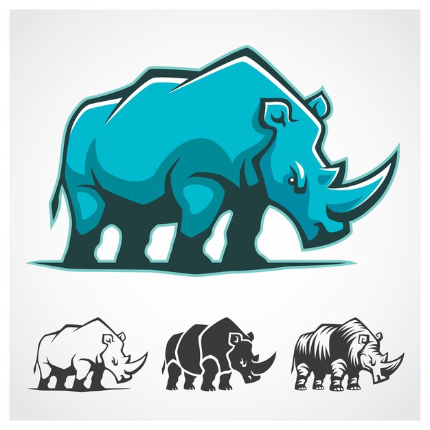 Rhinoceros vector cartoon symbol