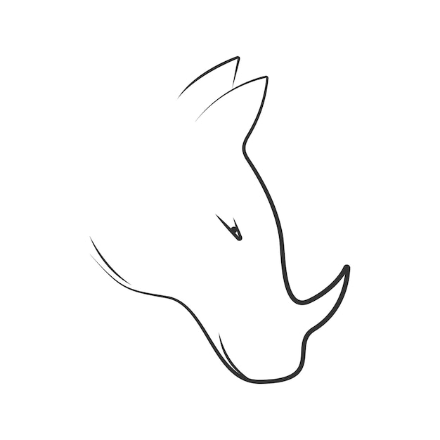 Rhinoceros vector illustration design