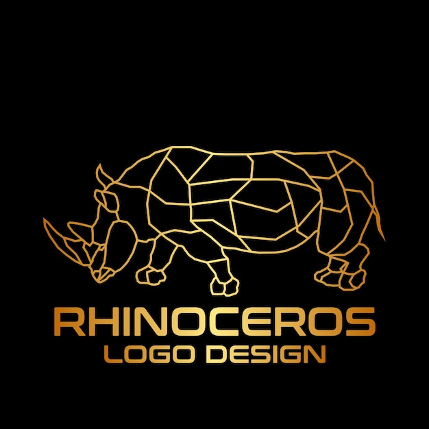 Rhinoceros vector logo ontwerp