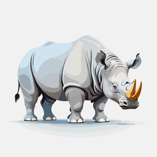 Vector rhinoceros vector op witte achtergrond