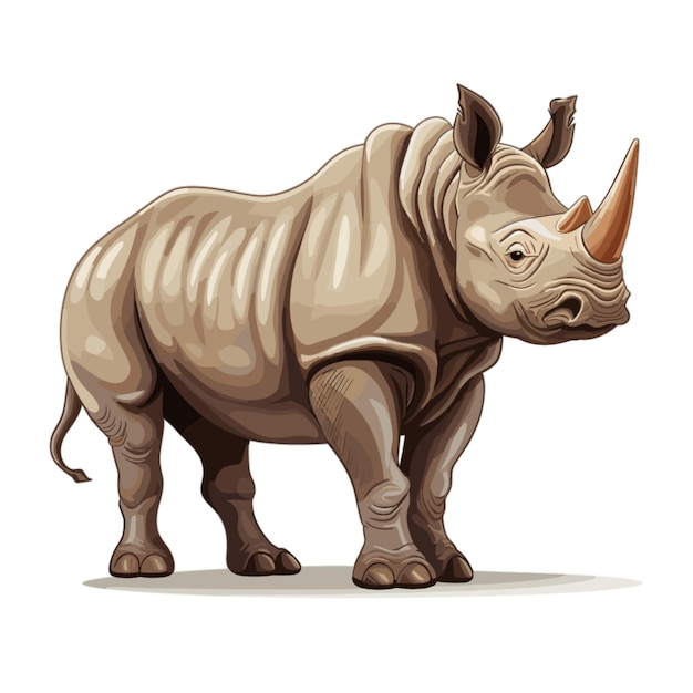 Rhinoceros vector on white background