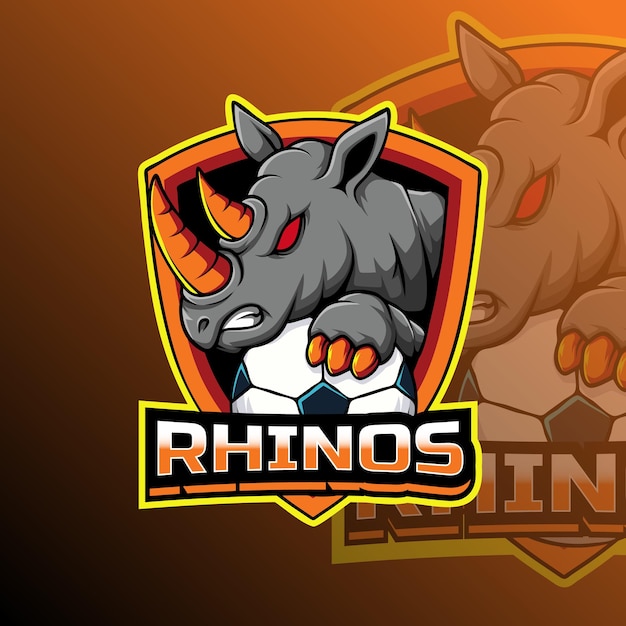 Vector rhinos logo team badge