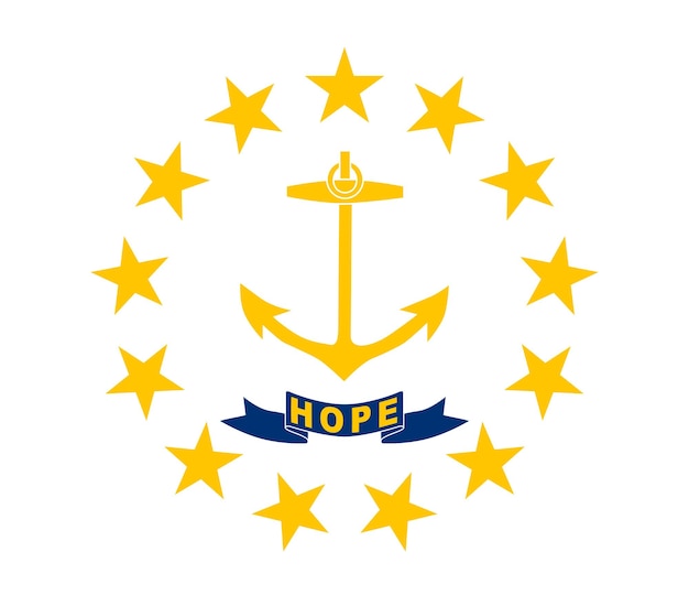 Rhode Island state flag Vector illustration