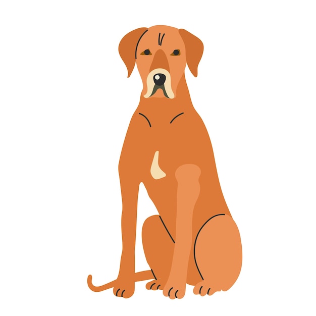 Rhodesian ridgeback icon clipart avatar logotype isolated illustration