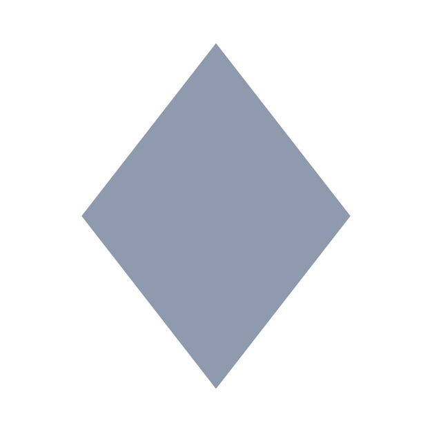 Vettore simbolo dell'elemento di forma geometrica del rombo per l'educazione prescolare per l'apprendimento della matematica dei bambini