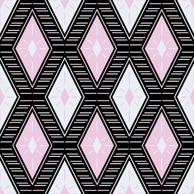 Rhombus motief ikat textiel print vector naadloze patroon