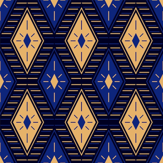 Rhombus motief ikat textiel print vector naadloze patroon