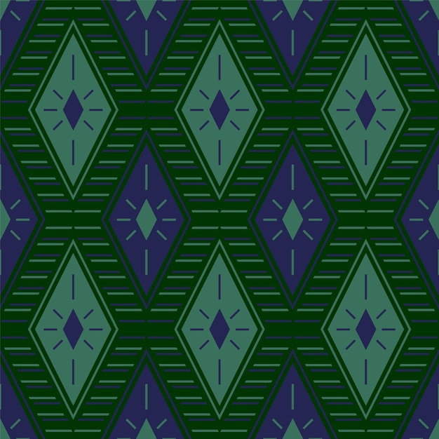 Rhombus motif ikat textile print vector seamless pattern