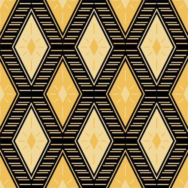 Rhombus motif ikat textile print vector seamless pattern