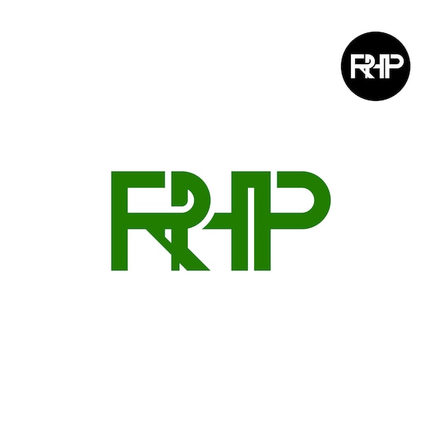 Vettore logo rhp letter monogram design