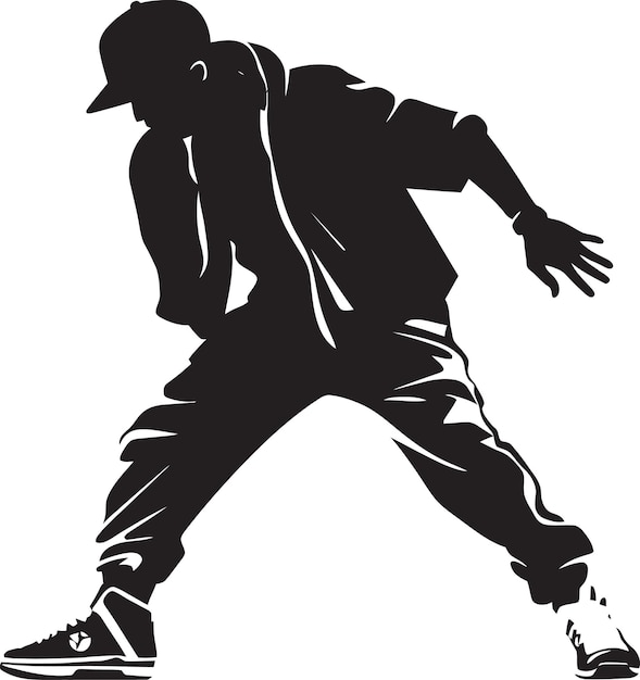 Vector rhythmicmoves hip hop man emblem urbanglide vector dance logo