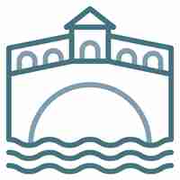 Vector rialto bridge icon vector image can be used for italy