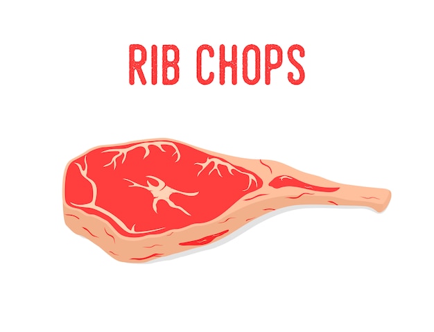 Rib chops meat