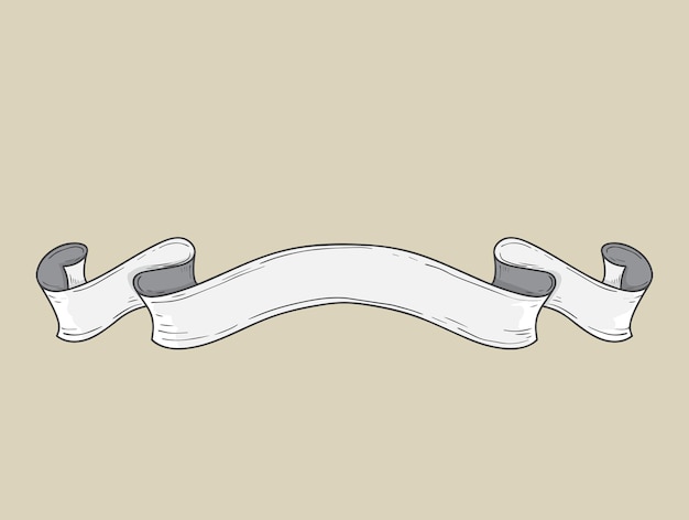 Лента баннер вектор винтажный стиль Ленты рисованной