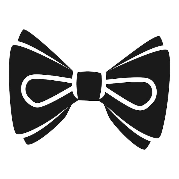 Значок галстука-бабочки из ленты Простая иллюстрация векторной иконки галстука-бабочки из ленты для веб-дизайна на белом фоне