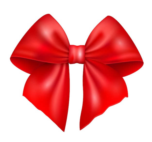 Ribbon bow vector illustration for love and card.