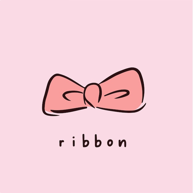 Ribbon bows symbol social media post vector illustration