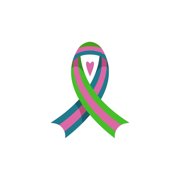 Ribbon Cancer Awareness Design Set Collection