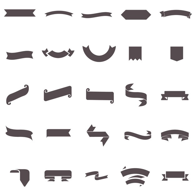 Premium Vector | The ribbon collection vector design