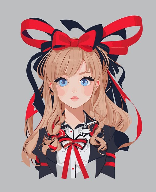 Vector ribbon girl 44