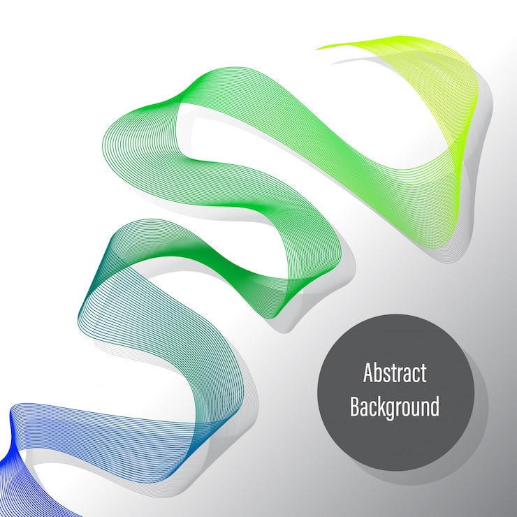 Vector ribbon line abstract background