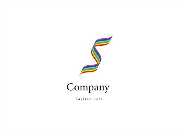 Ribbon logo design Template