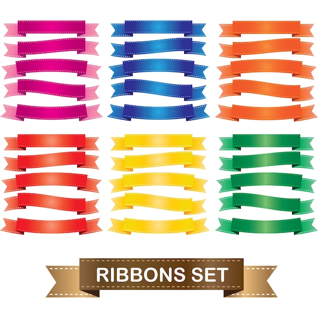 Vector ribbon set