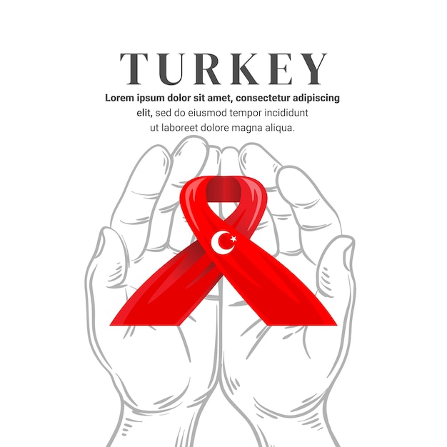 Vector ribbon shape vector illustration design for turkey