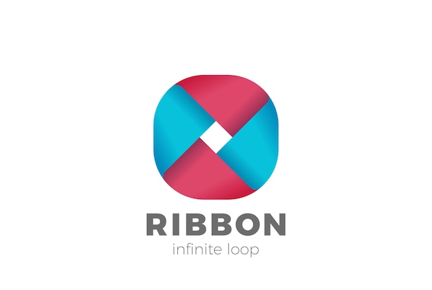 Ribbon square logo.