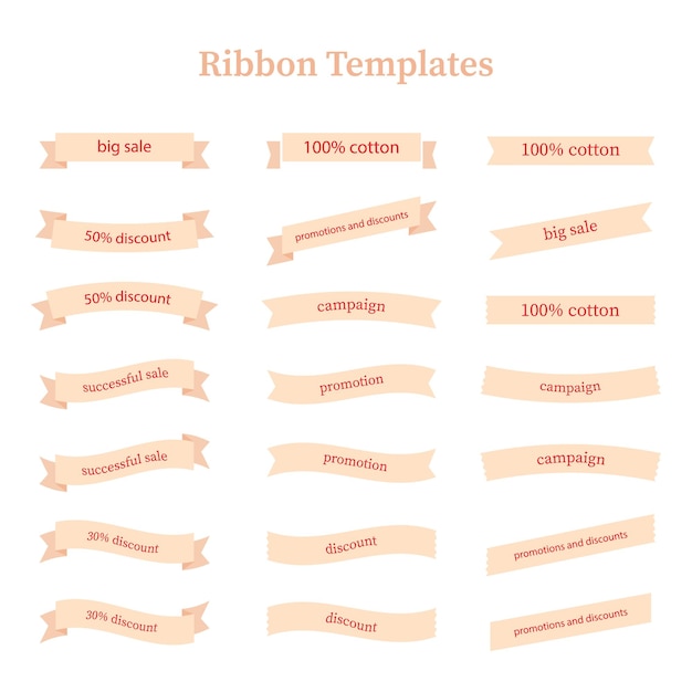 Ribbon templates