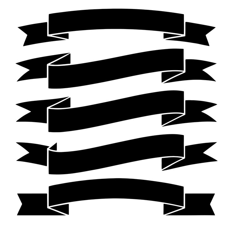 Ribbon vectorontwerp met witte achtergrond