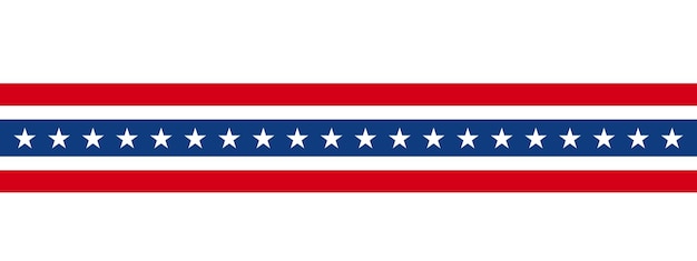 ribbon with stars and stripes symbolizing the usa on a transparent background