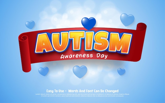 Ribbon of world autism day