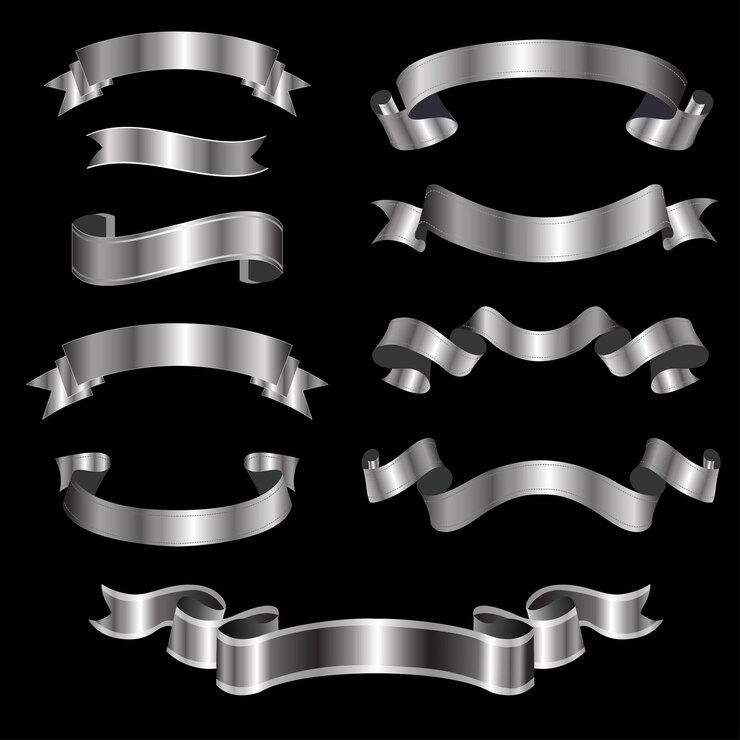 Vector ribbons elements collection elegant red shapes ribbon symbol